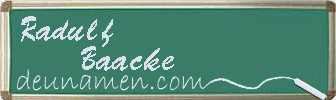 Radulf Baacke Visitenkarte